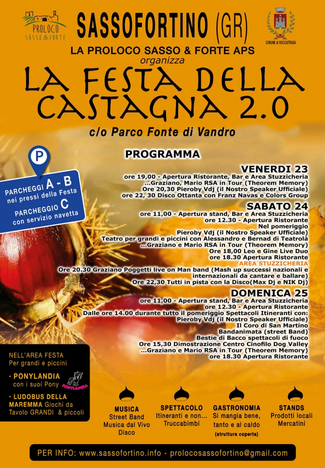 #FestaDellaCastagna #Sassofortino #Maremma #EventiToscana #Gastronomia #Roccastrada
